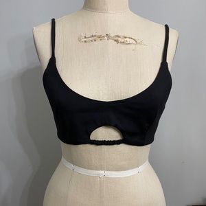 ZARA BLACK CUT OUT BRA TOP